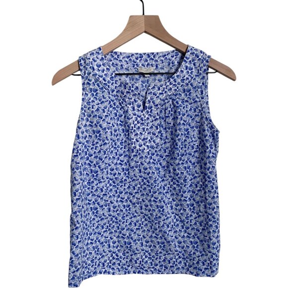 Talbots Large Cotton Seashell Sleeveless Blouse - Picture 1 of 5